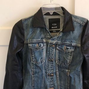 Madewell Denim Leather Jacket